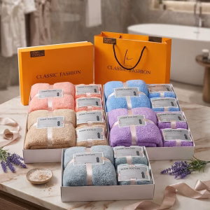 3-Piece Luxury Coral Fleece Towel Set – Ultra-Soft Bath & Hair Towels