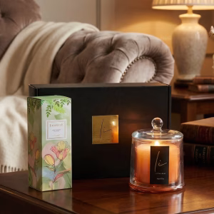 Glass Jar Soy Candle & Reed Diffuser Bundle – Aromatherapy Home Fragrance Gift Set