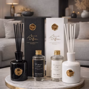 Minimalist Glass Reed Diffuser - 200ml | Long-Lasting Home Fragrance Set